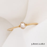 Iris Ring, 0.10ct Rose Cut Diamond