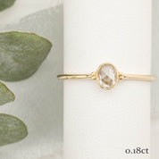 Iris Ring, 0.10ct Rose Cut Diamond