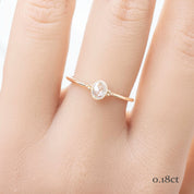 Iris Ring, 0.10ct Rose Cut Diamond