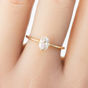 Alice Ring, 0.30ct Oval Rose Cut Diamond
