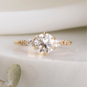 Estel Fleur Petal Ring, 1.30ct Diamond | GIA Certified