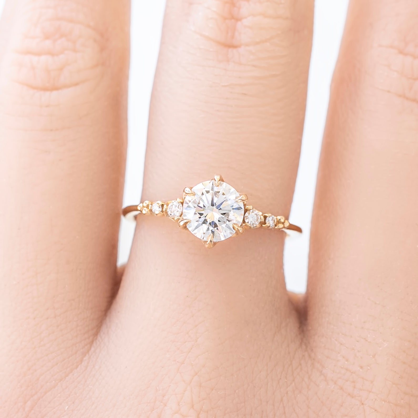 6.5mm 1ct diamond estel fleur ring