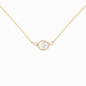 Dahlia Three Stone Necklace, 0.44ct Rose Cut Diamond