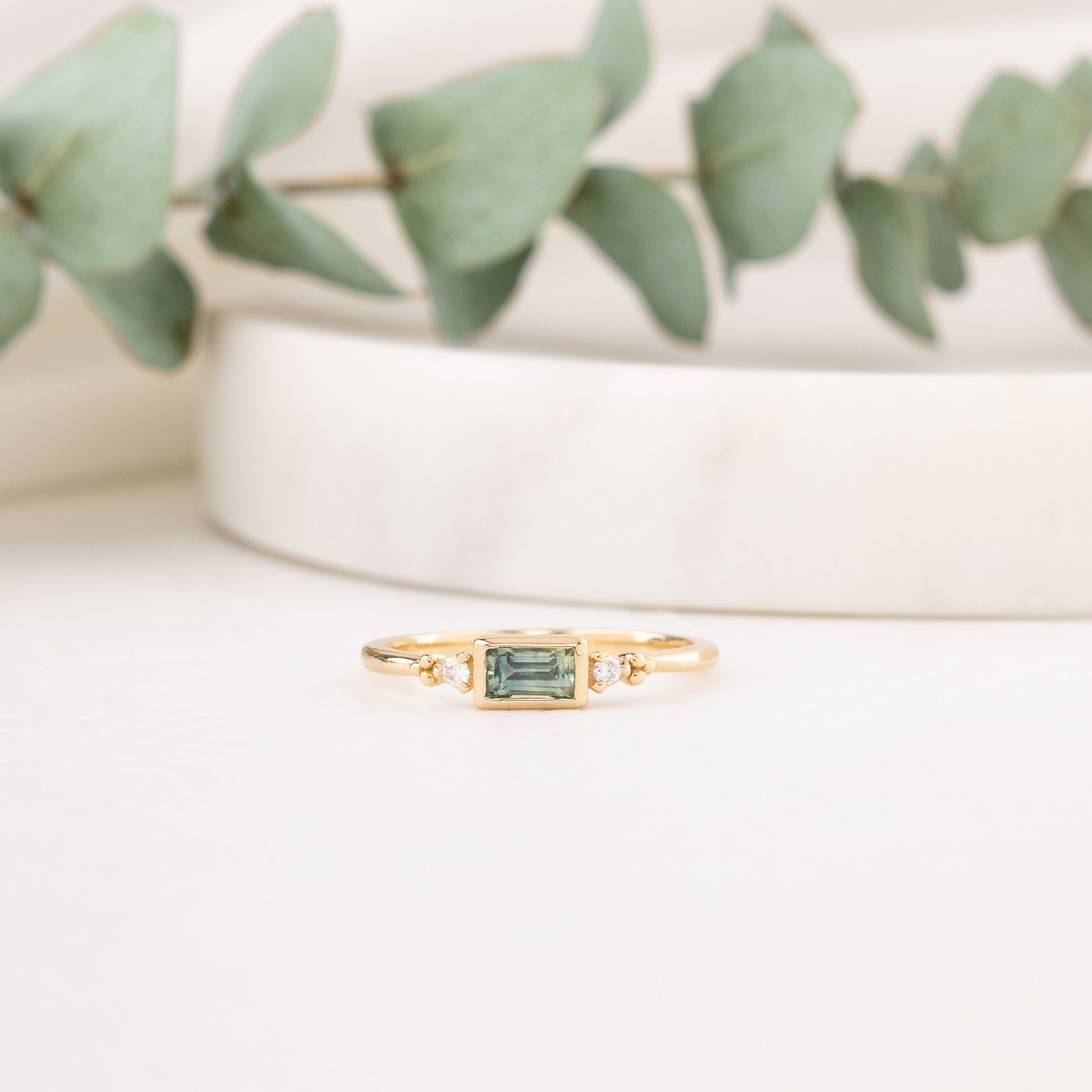 Estel Bezel Ring, 0.50ct Montana Sapphire