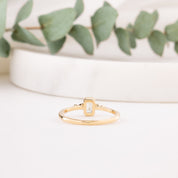 Estel Bezel Ring, 0.40ct Light Green Montana Sapphire