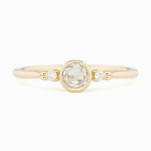Estel Bezel Ring, 0.15ct Rose Cut Diamond