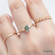 【一点物】エステルリング ・1.05ct・加熱モンタナ産グリーンエメラルドサファイア・K14YG