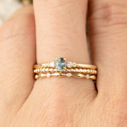 Estel Ring, 0.20ct Unheated Sapphire of your choice, oval shape gemstone