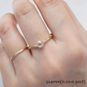 Estel Oval Rose Cut Diamond Ring