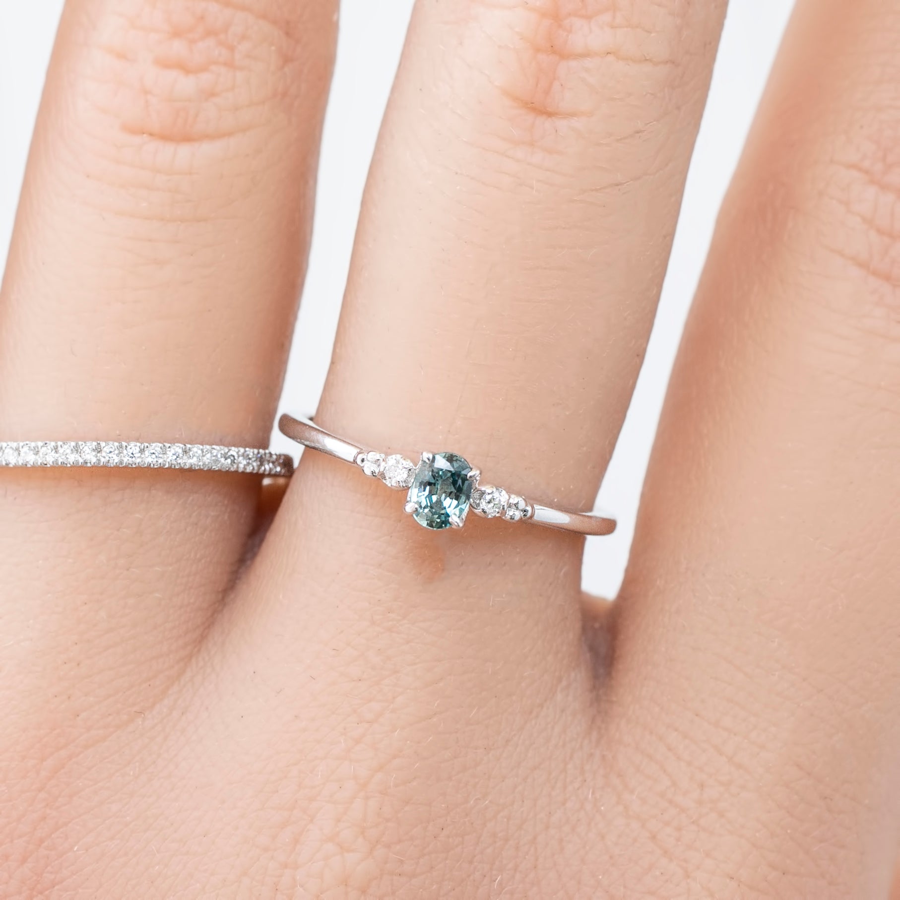 Estel Ring, 0.20ct Unheated Sapphire of your choice, oval shape gemstone