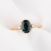 Estel Ring, 1.32ct Teal Blue Queensland Sapphire