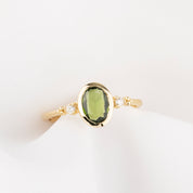Estel Bezel Ring, 0.60ct Green Sapphire