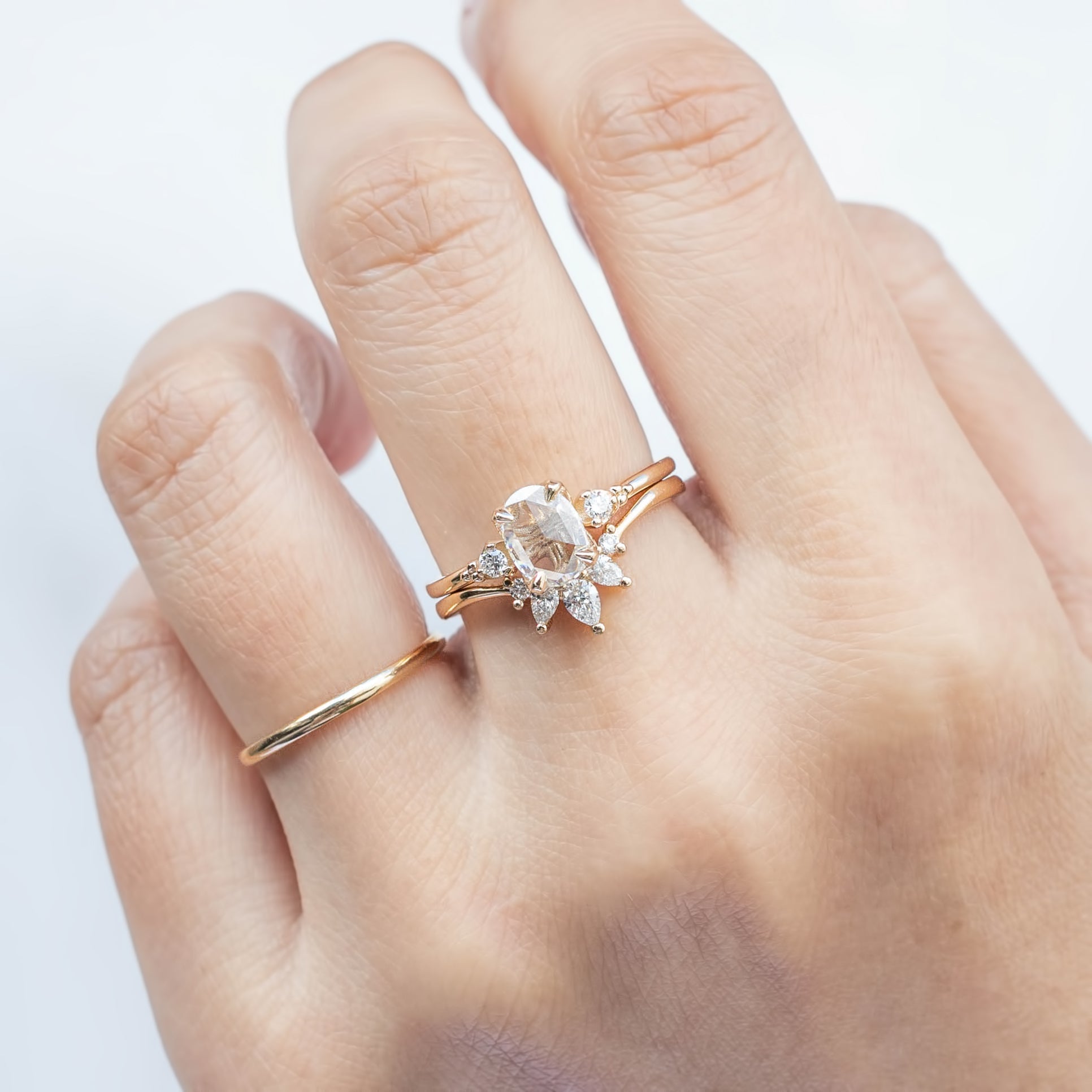 Estel Oval Rose Cut Diamond Ring