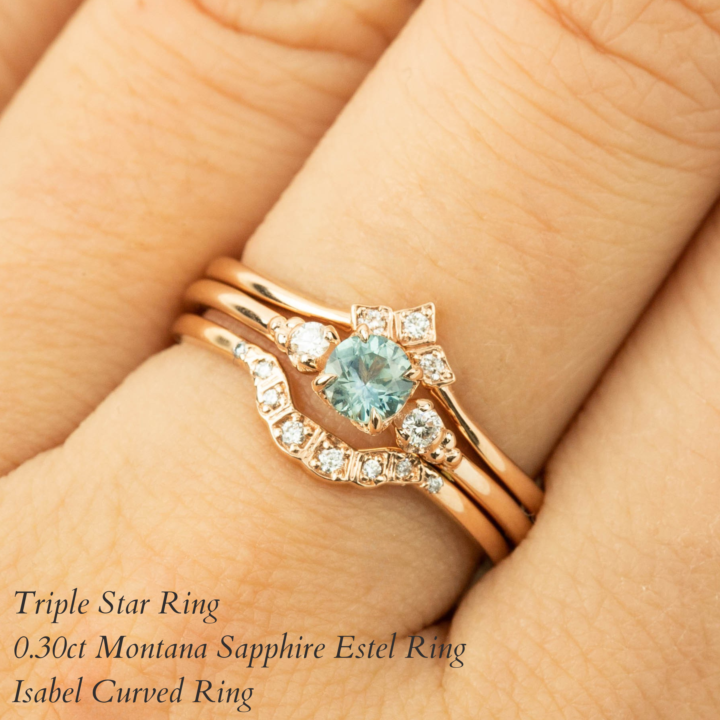 Estel Ring, 0.30ct Montana Sapphire of your choice