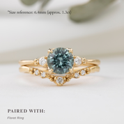 Estel Ring, 1.31ct Light Blue Green Montana Sapphire