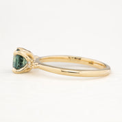 Estel Ring, 1.14ct Blue Green Montana Sapphire