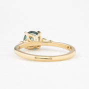Estel Ring, 1.14ct Blue Green Montana Sapphire