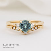 Estel Ring, 1.14ct Blue Green Montana Sapphire