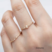 Estel Bezel Ring, Rose Cut Diamond