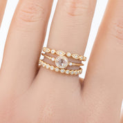 Estel Bezel Ring, 0.15ct Rose Cut Diamond