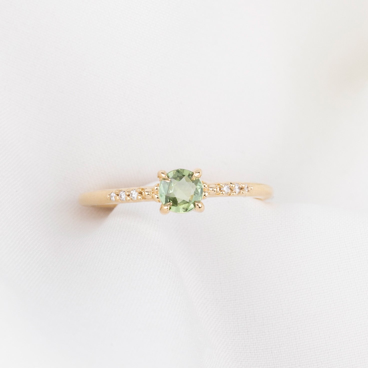 Eloise Ring, 0.35ct Unheated Blue & Green Sapphire