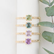 Eloise Ring, 0.35ct Unheated Blue & Green Sapphire