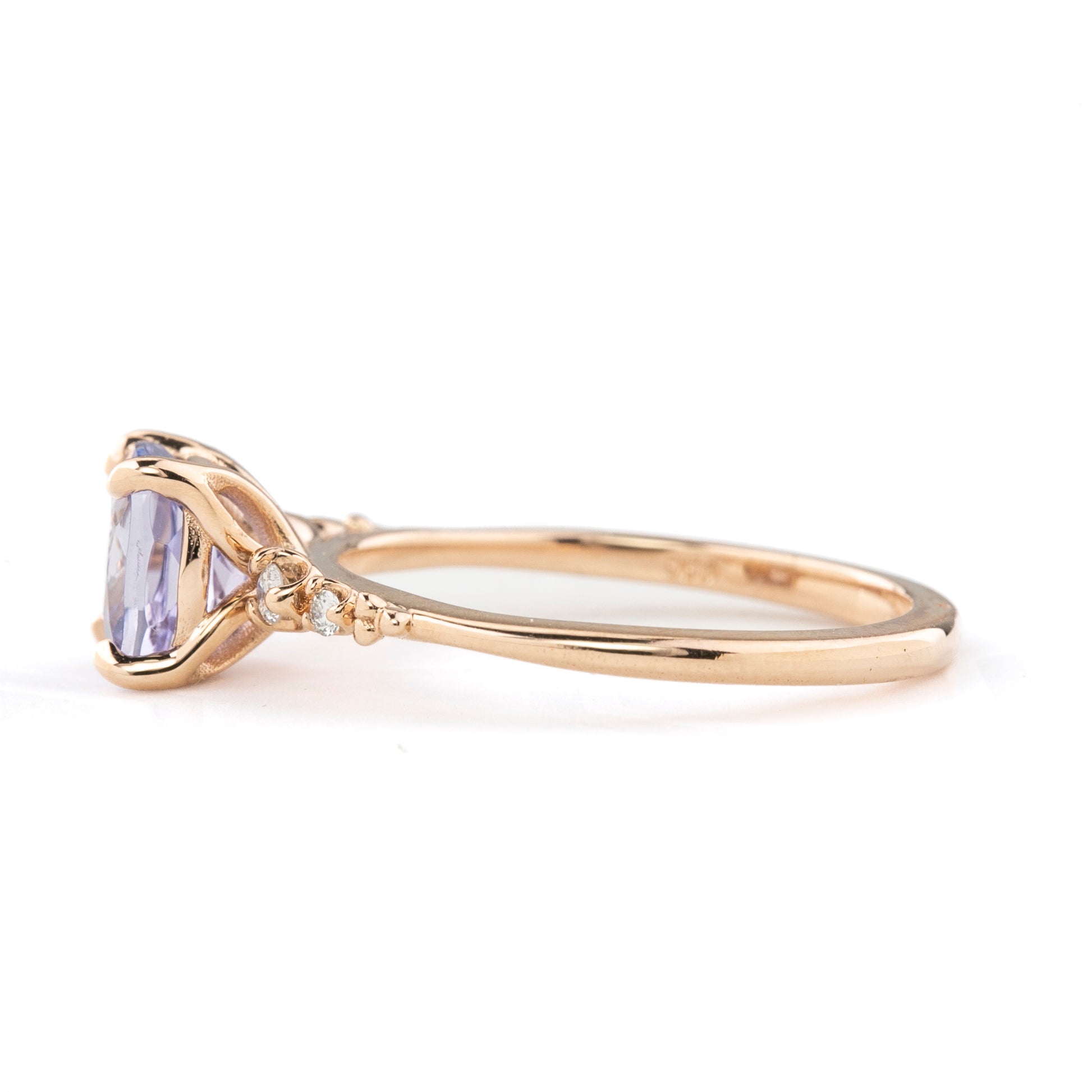 Estel Fleur Ring 1.62ct Lavender Purple Spinel, 14k Rose Gold (One of a kind)
