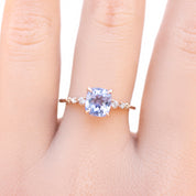 Estel Fleur Ring 1.62ct Lavender Purple Spinel, 14k Rose Gold (One of a kind)