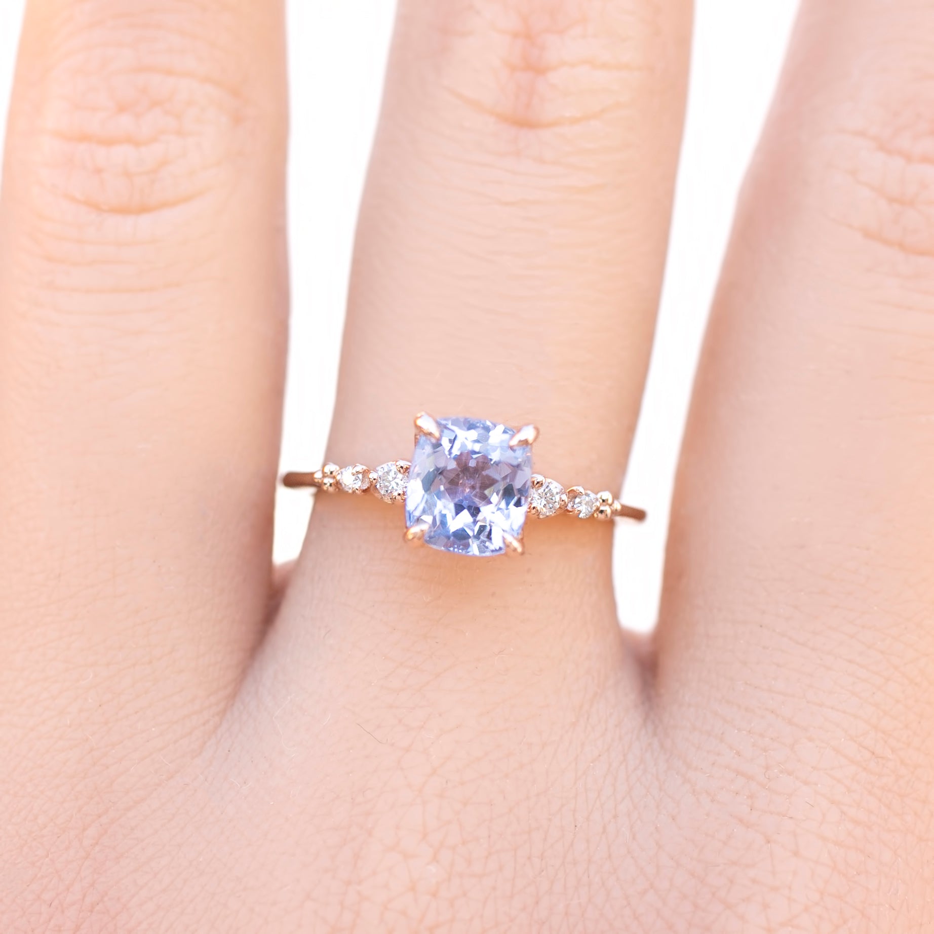 Estel Fleur Ring 1.62ct Lavender Purple Spinel, 14k Rose Gold (One of a kind)