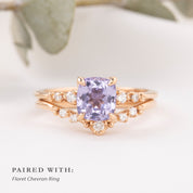 Estel Fleur Ring 1.62ct Lavender Purple Spinel, 14k Rose Gold (One of a kind)