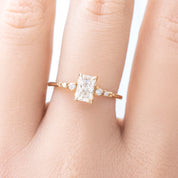 Estel Fleur Ring, 0.70ct Radiant Diamond | GIA Certified