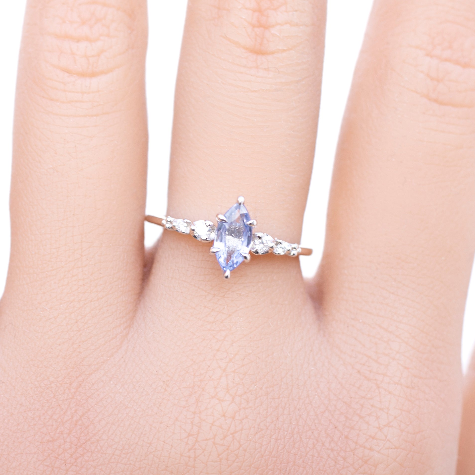 Estel Fleur Ring, 0.61ct Madagascar Sapphire