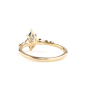 Back view of the  ring with on a white background