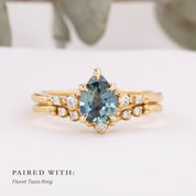 Estel Fleur Ring, 0.93ct Blue Montana Sapphire