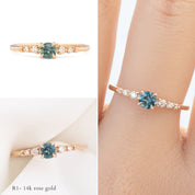 Estel Fleur Ring, 0.40ct Montana Sapphire