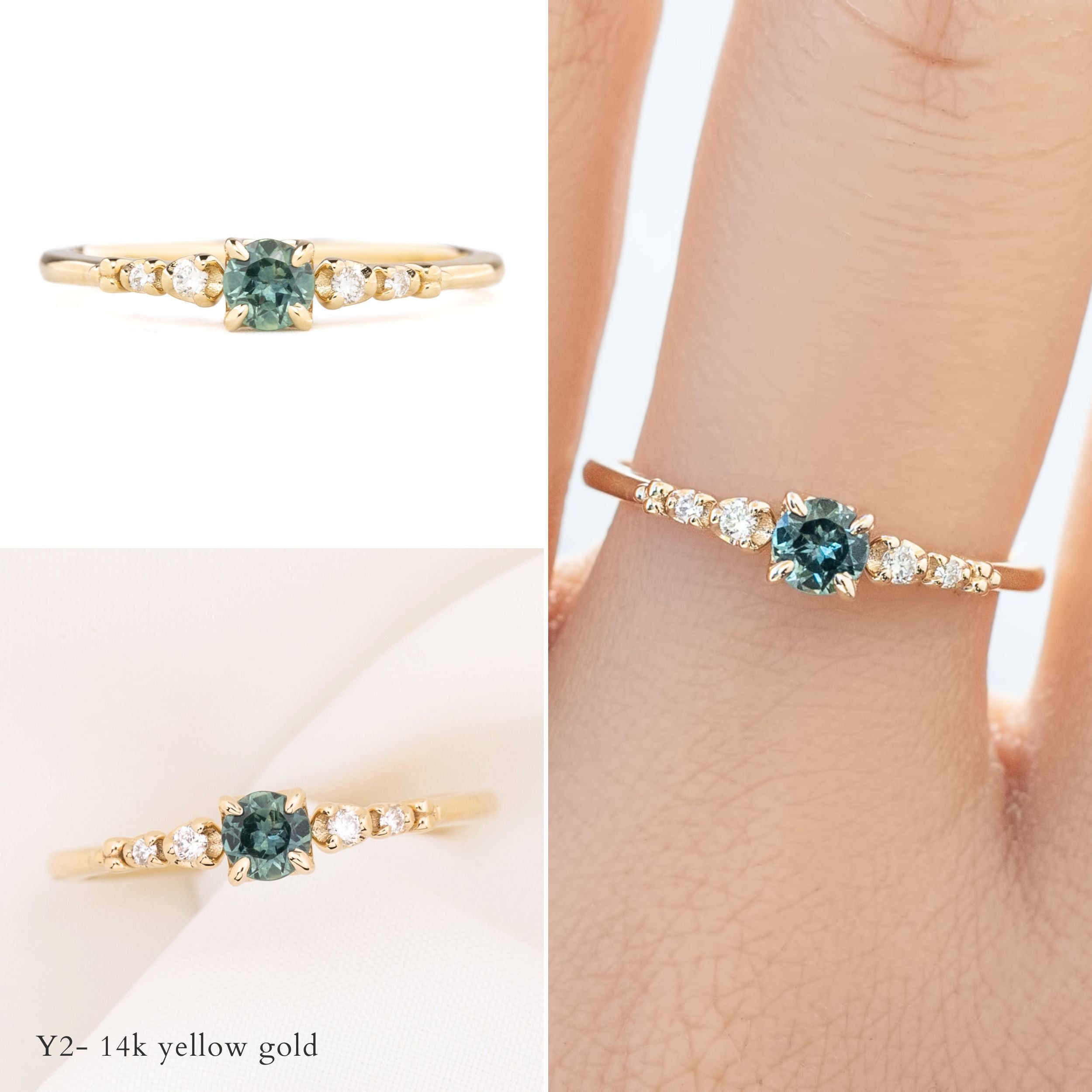 Estel Fleur Ring, 0.40ct Montana Sapphire