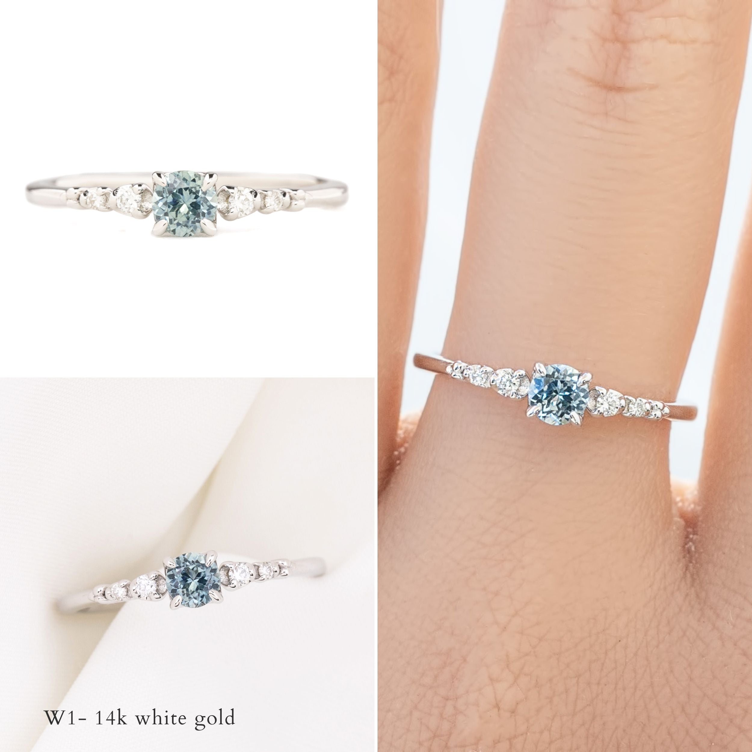 Estel Fleur Ring, 0.40ct Montana Sapphire