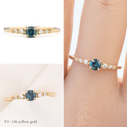 Estel Fleur Ring, 0.40ct Montana Sapphire
