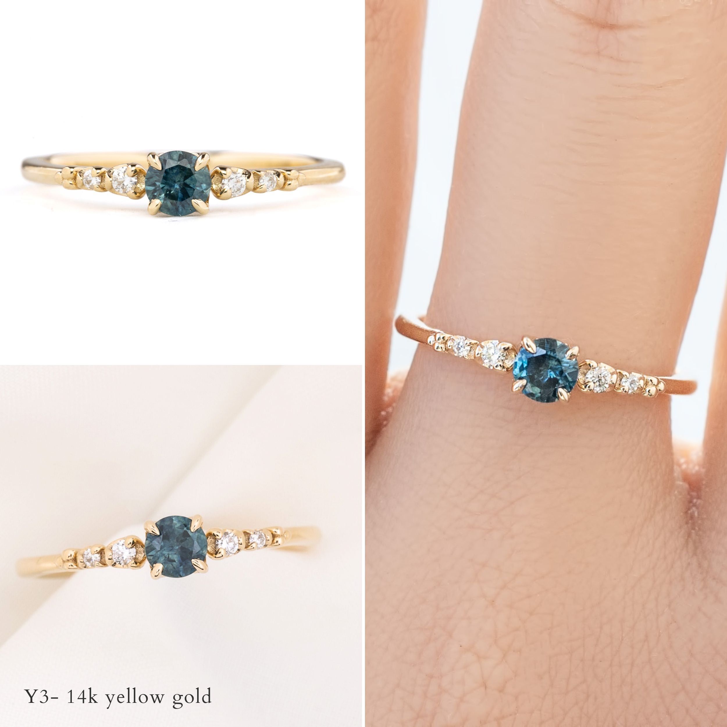 Estel Fleur Ring, 0.40ct Montana Sapphire