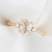 Estel Ring, 0.60ct Oval Rose Cut Diamond