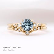 Estel Fleur Ring, 1.08ct Blue Montana Sapphire