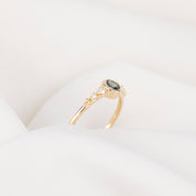 Estel Fleur Bezel Ring, 0.30ct Montana Sapphire