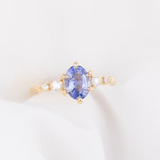 Estel Fleur Ring, 1.21ct Blue Ceylon Sapphire