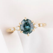Estel Fleur Ring, 1.84ct Montana Sapphire, oval shape gemstone