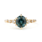 Estel Fleur Ring, 1.84ct Montana Sapphire, oval shape gemstone