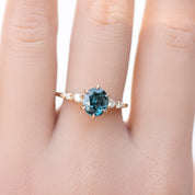 Estel Fleur Ring, 1.84ct Montana Sapphire, oval shape gemstone