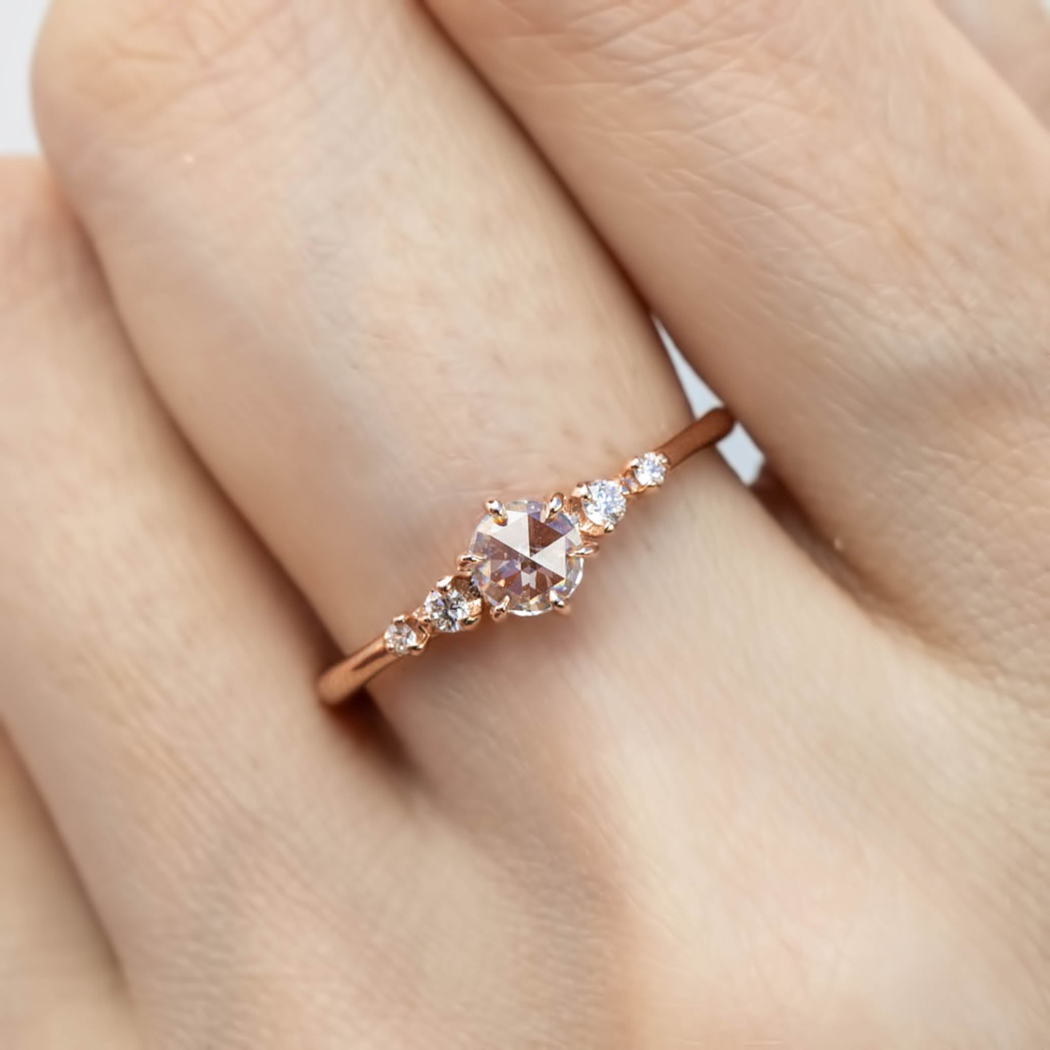 Mila Round Rose Cut Diamond Ring