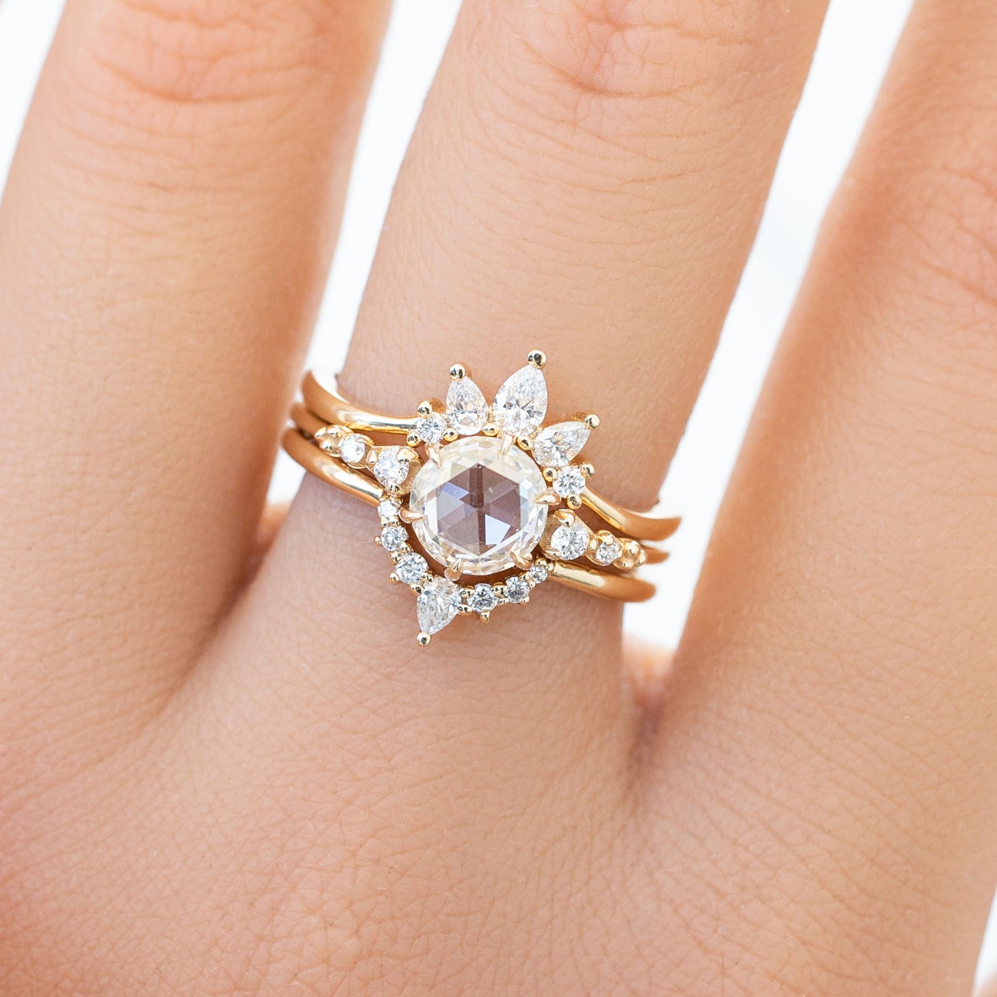 Mila Round Rose Cut Diamond Ring