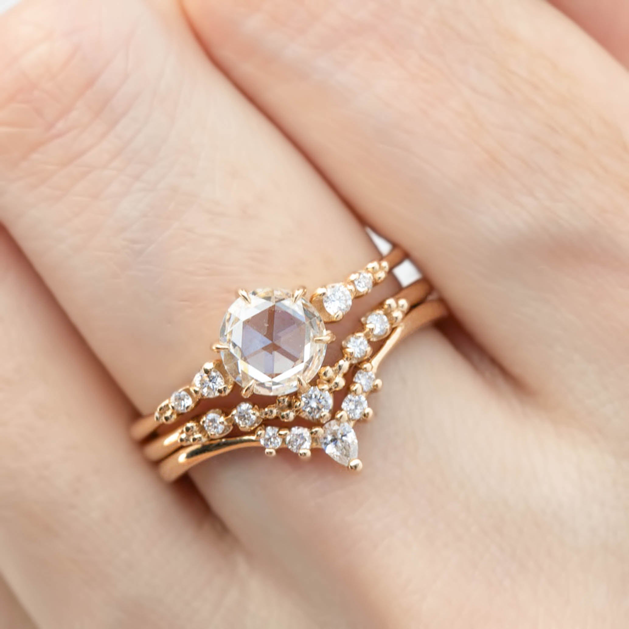 Mila Round Rose Cut Diamond Ring