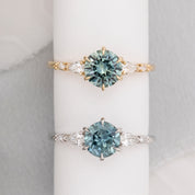 Estel Fleur Petal Ring, 1.34ct Blue Montana Sapphire